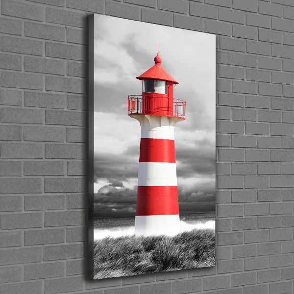 Cuadro canvas decorativo para salón vertical Faro