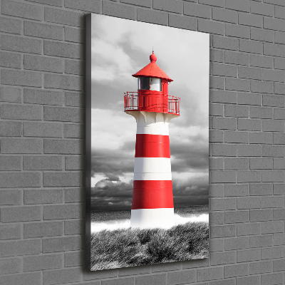 Cuadro canvas decorativo para salón vertical Faro