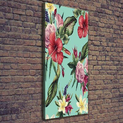 Impresión en lienzo vertical Patrón hawaiano