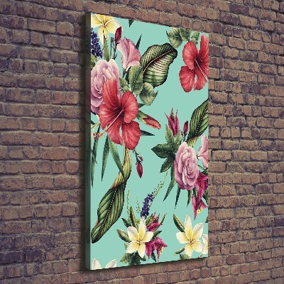 Impresión en lienzo vertical Patrón hawaiano