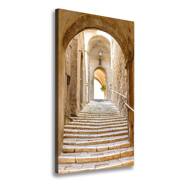 Cuadro moderno en lienzo resistente uv vertical Calles estrechas