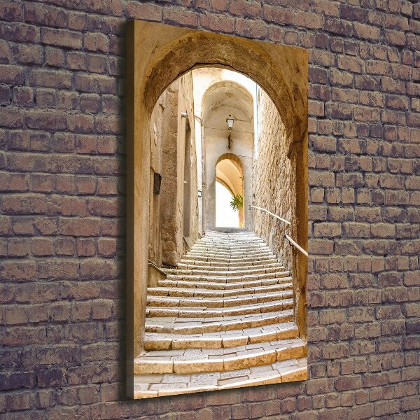 Cuadro moderno en lienzo resistente uv vertical Calles estrechas