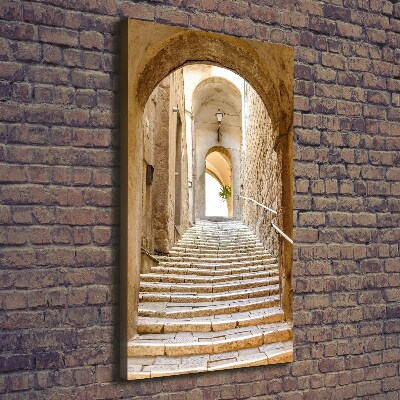 Cuadro moderno en lienzo resistente uv vertical Calles estrechas