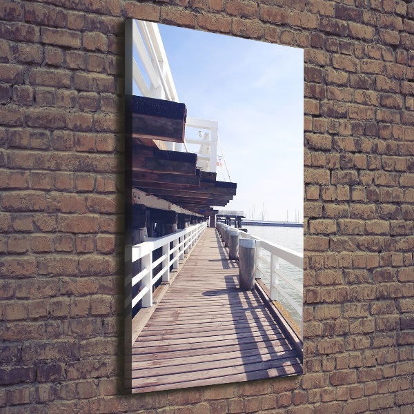 Impresión en lienzo vertical Muelle de Sopot