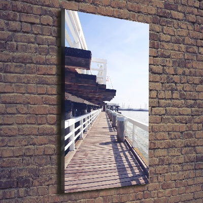 Impresión en lienzo vertical Muelle de Sopot