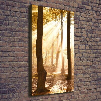 Fotografía en lienzo vertical Bosque en otoño