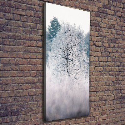 Cuadro moderno en lienzo resistente uv vertical Bosque en invierno