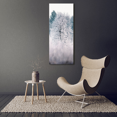 Cuadro moderno en lienzo resistente uv vertical Bosque en invierno