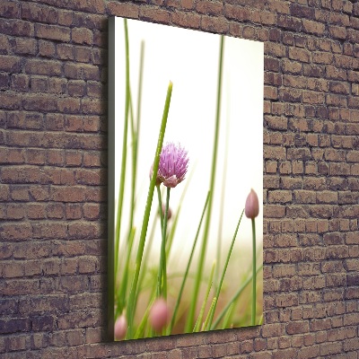 Fotografía en lienzo vertical Flor de cebollino