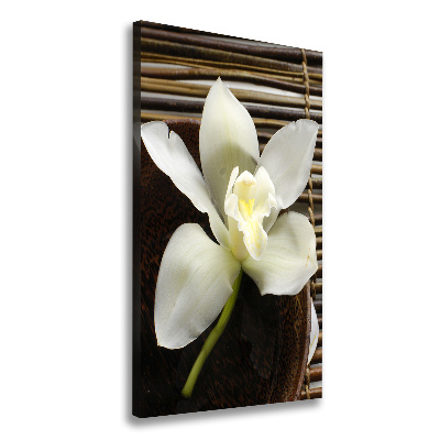 Cuadro canvas decorativo para salón vertical Orquídea