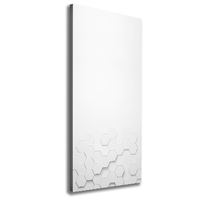 Cuadro canvas decorativo para salón vertical Fondo de hexágonos
