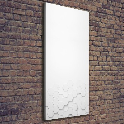 Cuadro canvas decorativo para salón vertical Fondo de hexágonos
