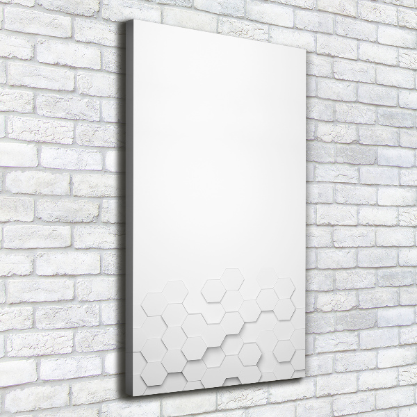 Cuadro canvas decorativo para salón vertical Fondo de hexágonos