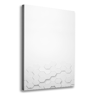 Cuadro canvas decorativo para salón vertical Fondo de hexágonos