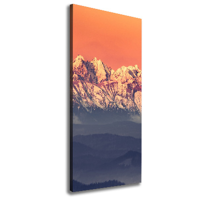 Cuadro canvas decorativo para salón vertical Panorama de los montes Tatra
