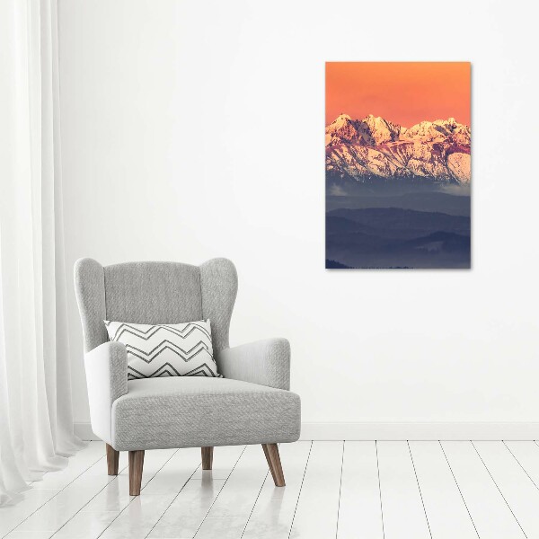 Cuadro canvas decorativo para salón vertical Panorama de los montes Tatra
