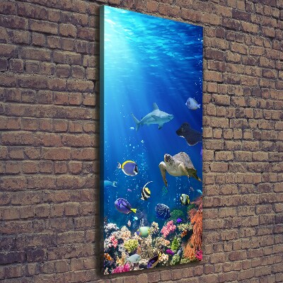 Cuadro moderno en lienzo resistente uv vertical Arrecife de coral