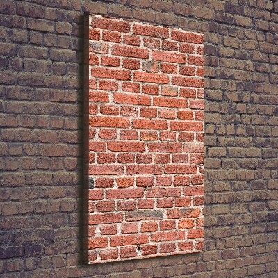 Fotografía en lienzo vertical pared de ladrillos