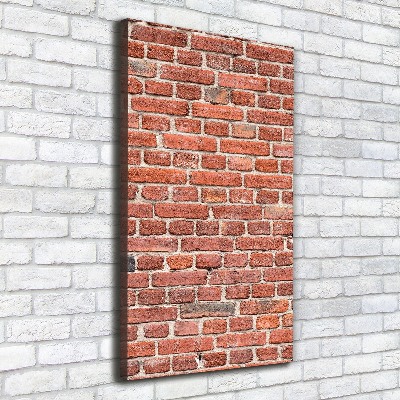 Fotografía en lienzo vertical pared de ladrillos