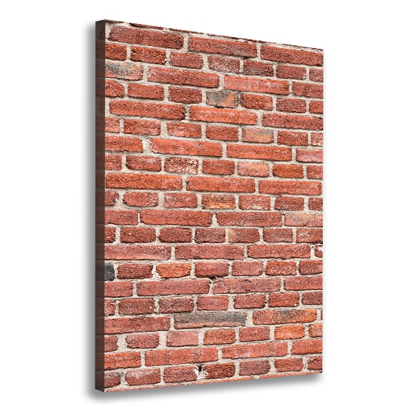 Fotografía en lienzo vertical pared de ladrillos