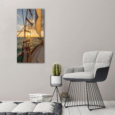 Foto obraz canvas pionowy Jacht na morzu