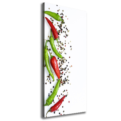 Cuadro canvas decorativo para salón vertical chiles