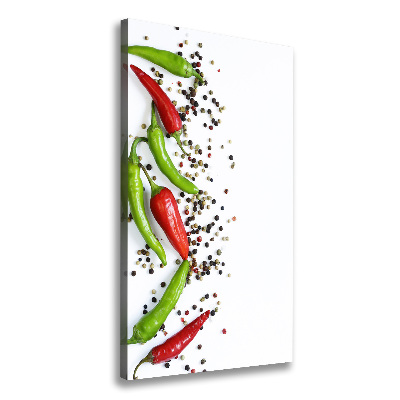 Cuadro canvas decorativo para salón vertical chiles