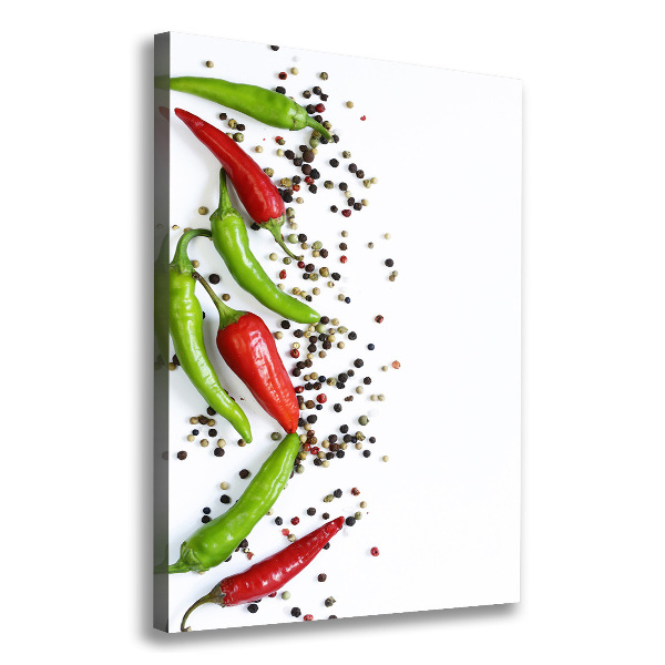 Cuadro canvas decorativo para salón vertical chiles