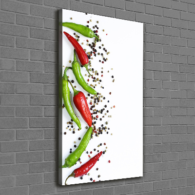 Cuadro canvas decorativo para salón vertical chiles