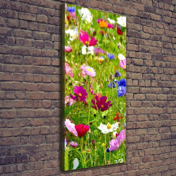 Cuadro moderno en lienzo resistente uv vertical Flores silvestres