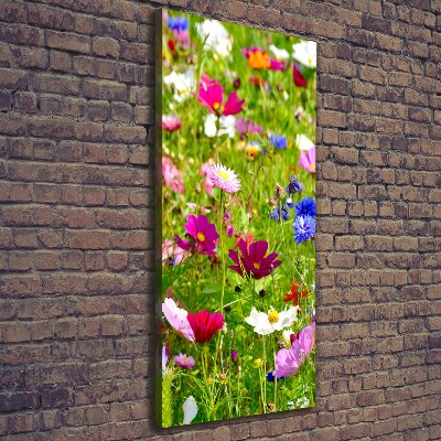 Cuadro moderno en lienzo resistente uv vertical Flores silvestres