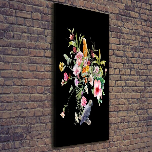 Fotografía en lienzo vertical Patrón hawaiano