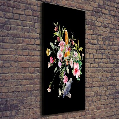 Fotografía en lienzo vertical Patrón hawaiano