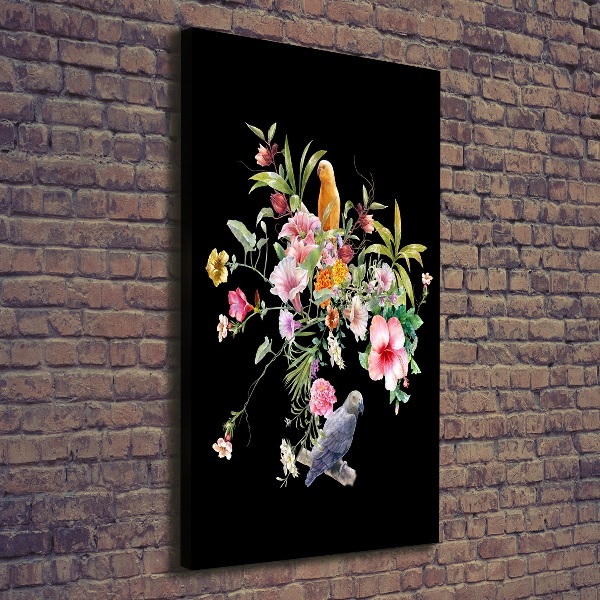 Fotografía en lienzo vertical Patrón hawaiano