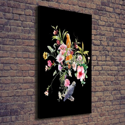 Fotografía en lienzo vertical Patrón hawaiano