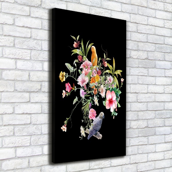 Fotografía en lienzo vertical Patrón hawaiano