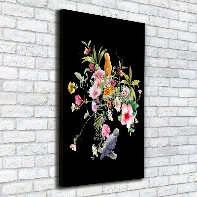 Fotografía en lienzo vertical Patrón hawaiano