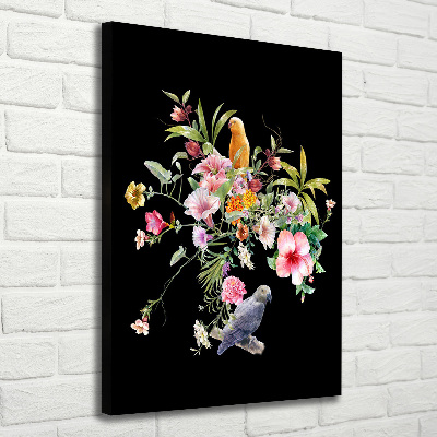 Fotografía en lienzo vertical Patrón hawaiano