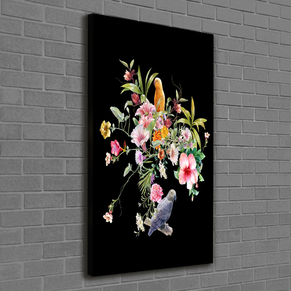 Fotografía en lienzo vertical Patrón hawaiano