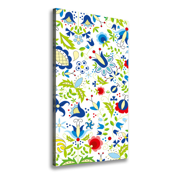 Cuadro canvas decorativo para salón vertical Patrón étnico