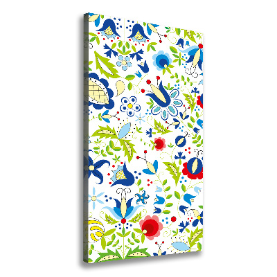 Cuadro canvas decorativo para salón vertical Patrón étnico