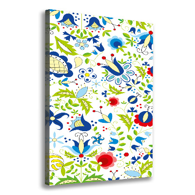 Cuadro canvas decorativo para salón vertical Patrón étnico