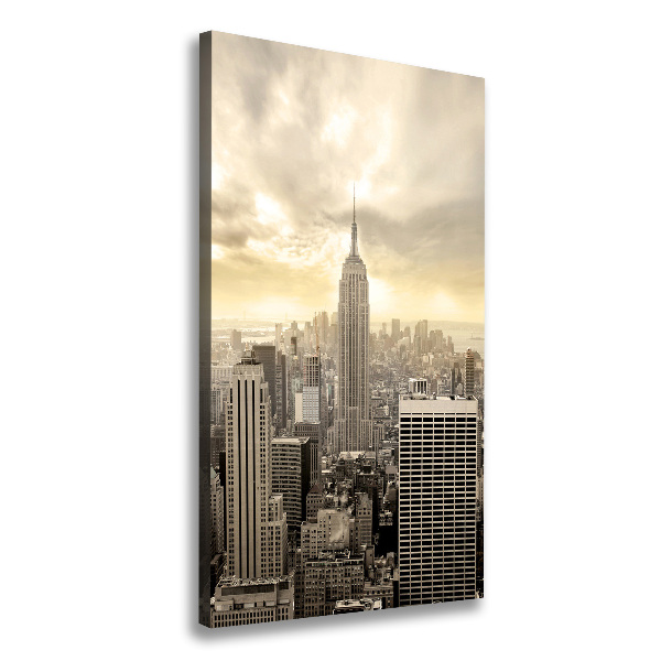 Cuadro moderno en lienzo resistente uv vertical Manhattan Nueva York