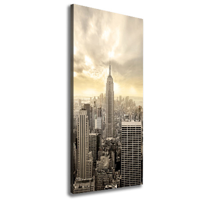 Cuadro moderno en lienzo resistente uv vertical Manhattan Nueva York