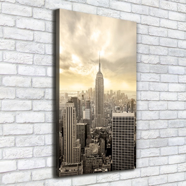 Cuadro moderno en lienzo resistente uv vertical Manhattan Nueva York