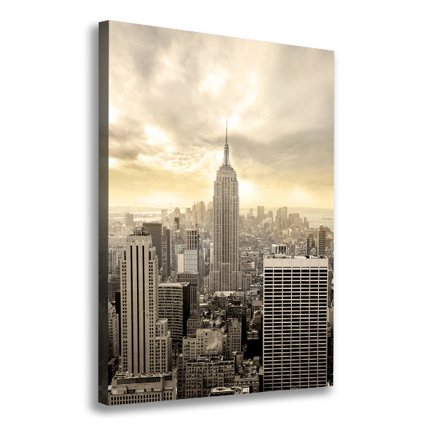 Cuadro moderno en lienzo resistente uv vertical Manhattan Nueva York