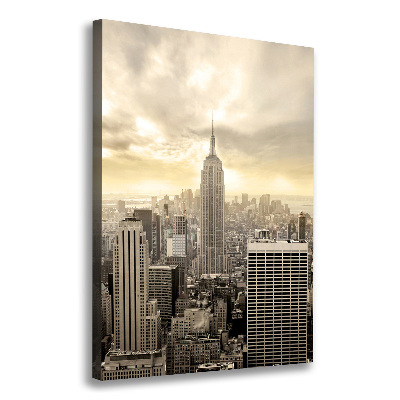 Cuadro moderno en lienzo resistente uv vertical Manhattan Nueva York