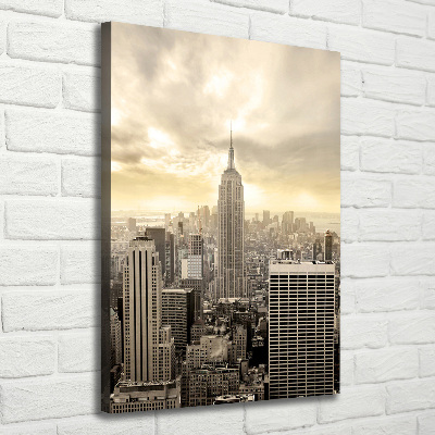 Cuadro moderno en lienzo resistente uv vertical Manhattan Nueva York