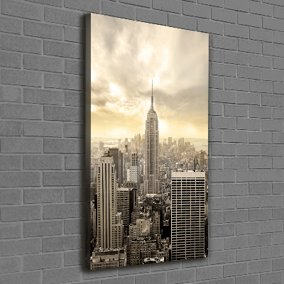 Cuadro moderno en lienzo resistente uv vertical Manhattan Nueva York