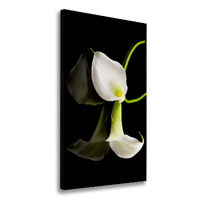 Cuadro canvas decorativo para salón vertical cala blanca